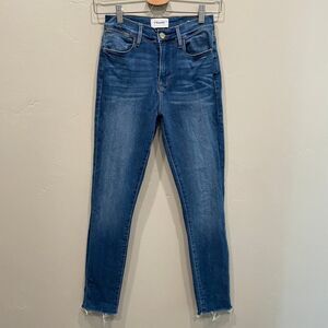 Frame Le High Skinny Jeans in Ambrose Blue - Size: 26